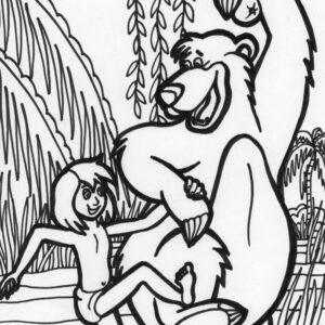 Jungle dancing coloring page