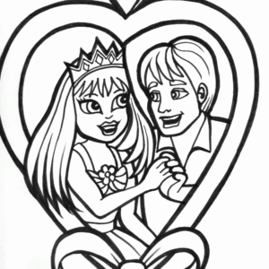 royal love coloring page