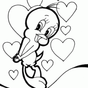 bird love coloring page