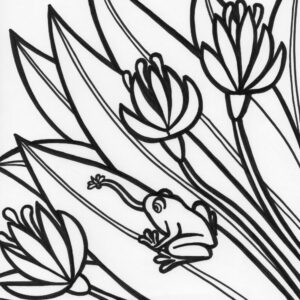 Rainforest frog coloring page