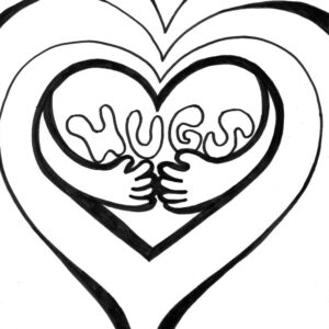 hug valentine coloring page