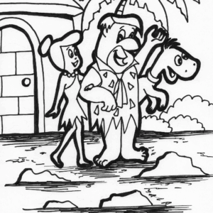 cartoon 3 coloring page