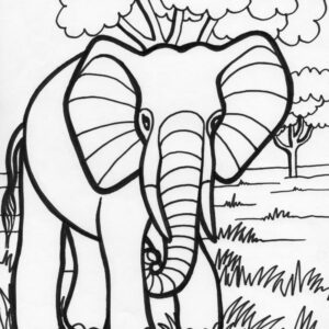 elephant coloring page