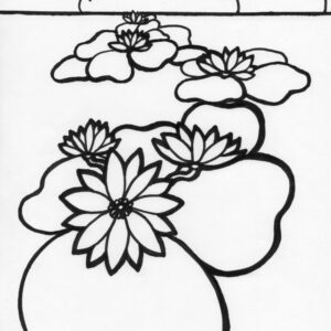 water lillies coloring page