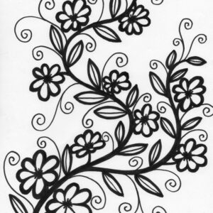 flower on vine coloring page