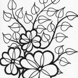 flower vines coloring page