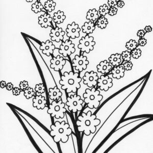 little flowers coloring page