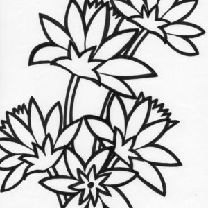 multiple flowers coloring page