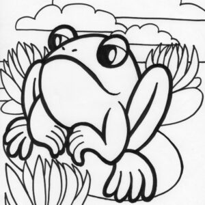 fat frog coloring page
