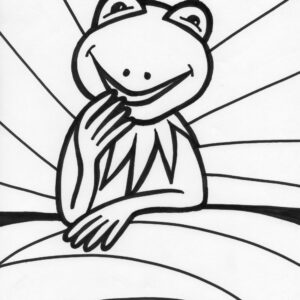 star frog coloring page