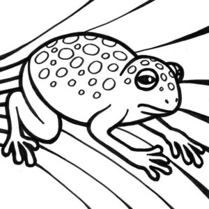 big spotted frog coloring page