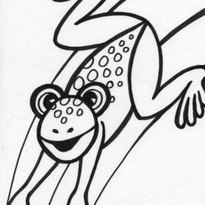 spotted frog coloring page