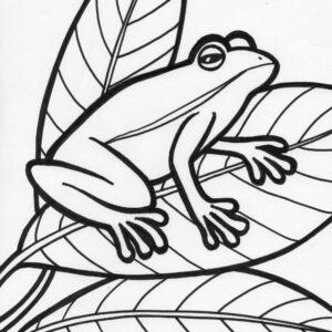 sideways frog coloring page