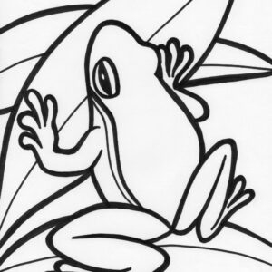 jumping tree frog coloring page