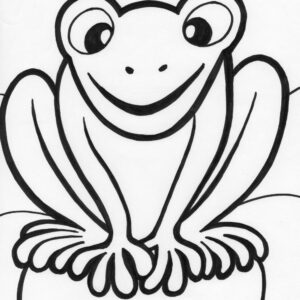 big frog coloring page
