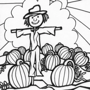 pumpkin patch coloring page