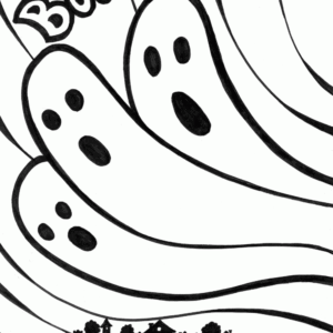 boo ghost coloring page