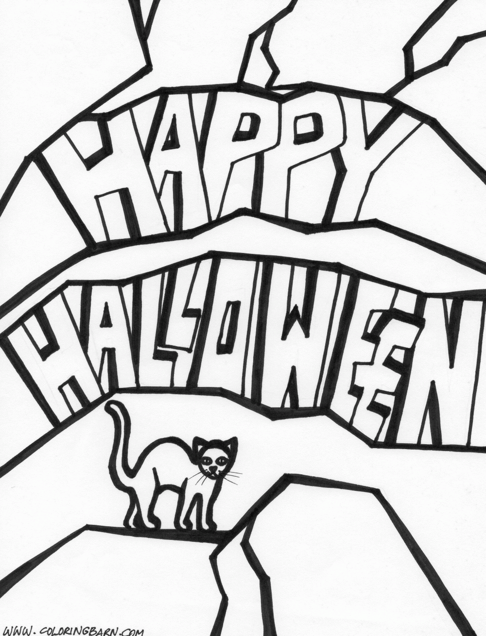 Easy Printable Halloween Coloring Pages
