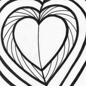 quadruple hearts coloring page
