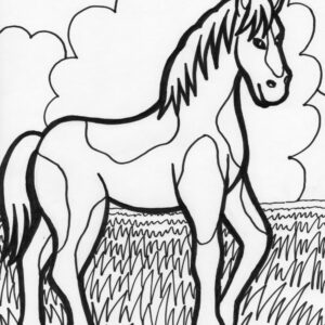 spotted horse coloring page