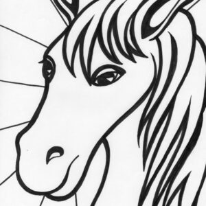 horses 11 coloring page