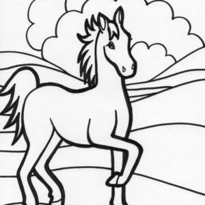 horses 14 coloring page
