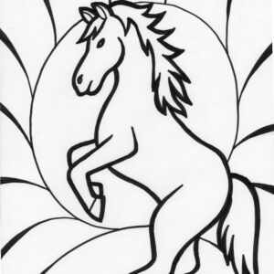 horses 16 coloring page