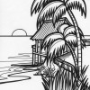 Island Home Coloring Page