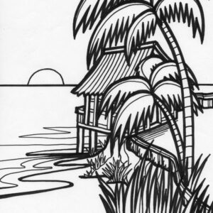 island home coloring page
