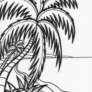 island beach coloring page