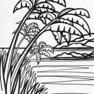 island view coloring page