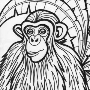 monkey coloring page