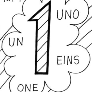 number 1 coloring page