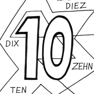 number 10 coloring page