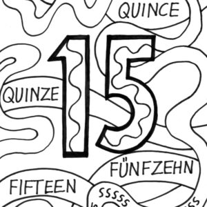 number 15 coloring page