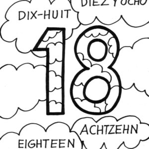 number 18 coloring page