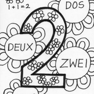 number 2 coloring page