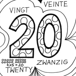 number 20 coloring page