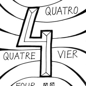 number 4 coloring page