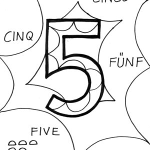 number 5 coloring page