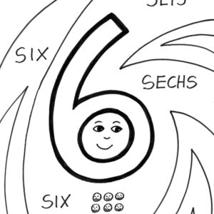 number 6 coloring page