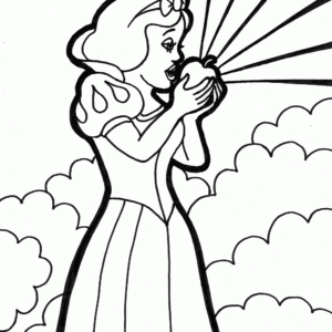 princess 3 coloring page