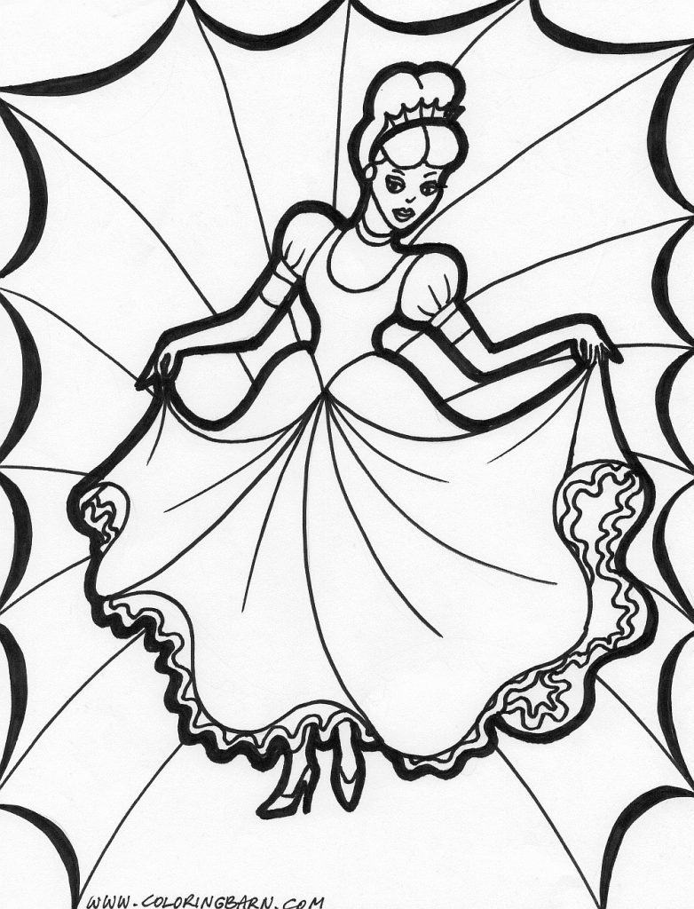 Princess 5 Coloring Page - The Coloring Barn