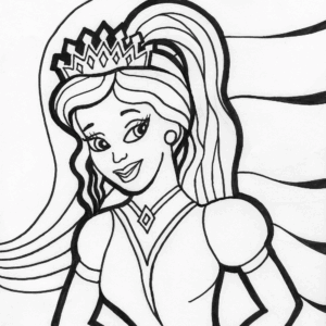 princess 7 coloring page