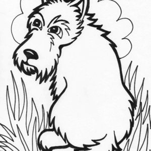 puppies scotty dog coloring page