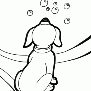 puppies and bubbles coloring page