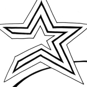 astro star coloring page