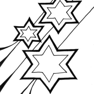 falling stars coloring page