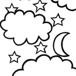 starry night coloring page