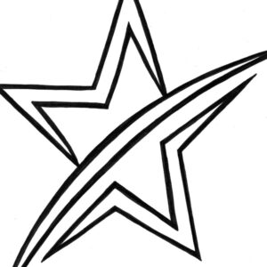 shooting star coloring page